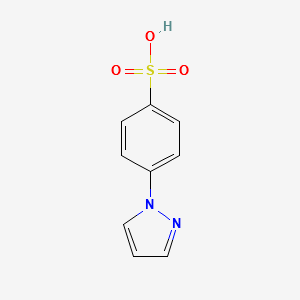 1-(4-Benzenesulfonic acid)pyrazole structure, CAS 18336-38-4