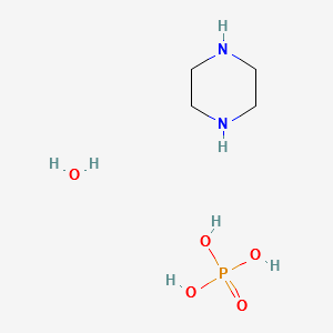 Piperazine hydrogen phosphate monohydrate structure, CAS 18534-18-4