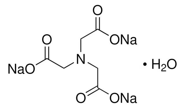 Nitrilotriacetic acid trisodium salt monohydrate structure, CAS 18662-53-8