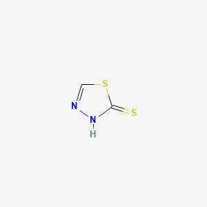 2-Mercapto-1,3,4-thiadiazol structure, CAS 18686-82-3