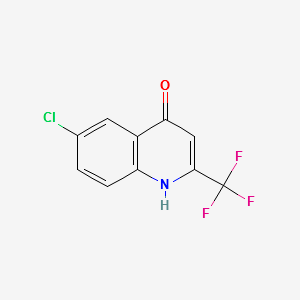 6-Chloro-2-trifluoromethylquinolin-4-ol structure, CAS 18706-21-3