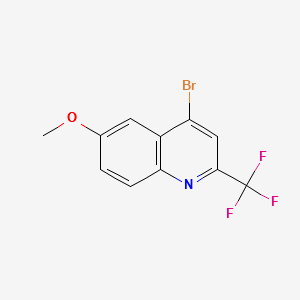 4-Bromo-6-methoxy-2-(trifluoromethyl)quinoline structure, CAS 18706-38-2