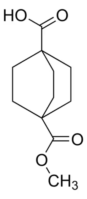 4-(Methoxycarbonyl)bicyclo[2.2.2]octane-1-carboxylic acid structure, CAS 18720-35-9