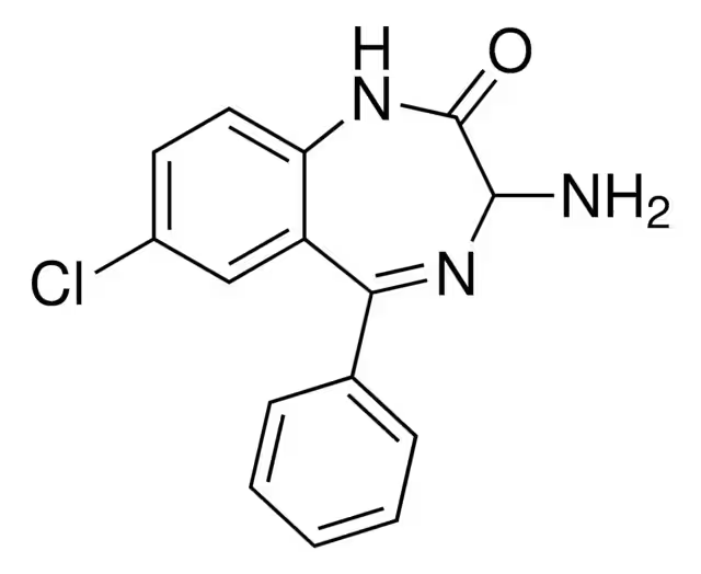 1-Acetyl-3-(acetyloxy)-7-chloro-5-(2-chlorophenyl)-1,3-dihydro-2H-1,4-benzodiazepin-2-one structure, CAS 18878-17-6
