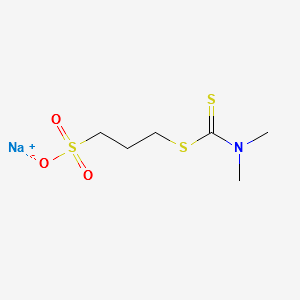Sodium 3-[[(dimethylamino)thioxomethyl]thio]propanesulphonate structure, CAS 18880-36-9