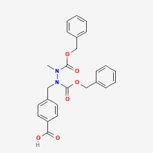 (4-Carboxybenzyl)methylbicarbamic acid dibenzyl ester structure, CAS 18969-60-3