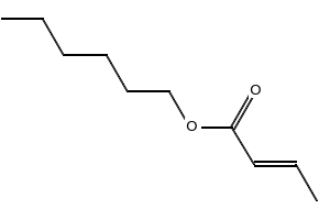 Hexyl trans-2-butenoate structure, CAS 19089-92-0