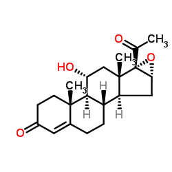11a-Hydroxy-16,17a-epoxyprogesterone structure, CAS 19427-36-2