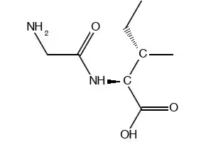 N-Glycyl-L-isoleucine structure, CAS 19461-38-2