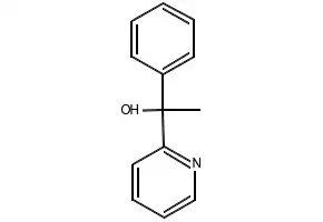 alpha-Methyl-alpha-phenylpyridine-2-methanol structure, CAS 19490-92-7