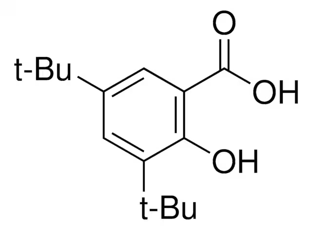 3,5-Bis-tert-butylsalicylic acid structure, CAS 19715-19-6