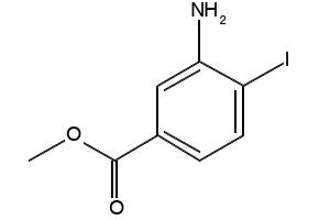 Methyl 4-amino-3-iodobenzoate structure, CAS 19718-49-1