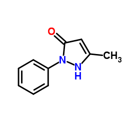 5-Methyl-2-phenyl-1,2-dihydropyrazol-3-one structure, CAS 19735-89-8