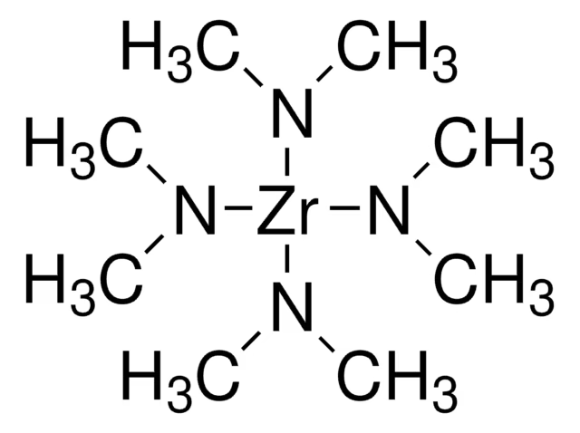 Tetrakis(dimethylamino)zirconium structure, CAS 19756-04-8