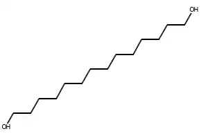 1,14-Tetradecanediol structure, CAS 19812-64-7