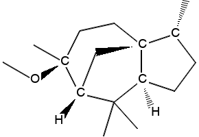 Methyl cedryl ether structure, CAS 19870-74-7