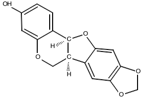 Maackiain structure, CAS 19908-48-6