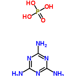 Melamine polyphosphate structure, CAS 20208-95-1