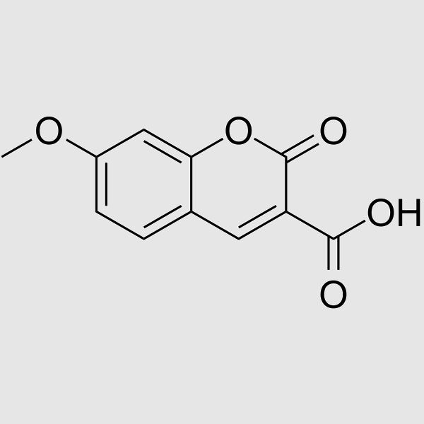 7-Methoxy-2-oxo-2H-chromene-3-carboxylic acid structure, CAS 20300-59-8