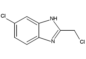 5-Chloro-2-chloromethyl-1H-benzoimidazole structure, CAS 20443-38-3