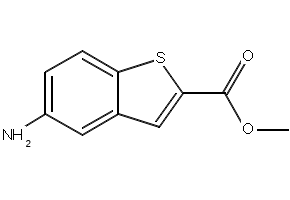 Methyl 5-amino-1-benzothiophene-2-carboxylate structure, CAS 20699-85-8