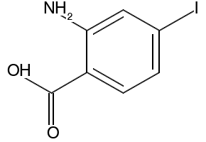 2-Amino-4-iodobenzoic acid structure, CAS 20776-54-9