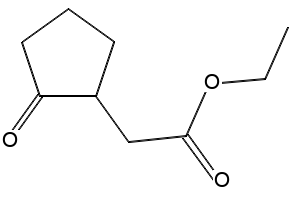 Ethyl 2-oxocyclopentylacetate structure, CAS 20826-94-2
