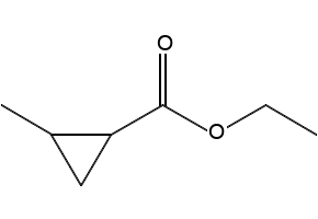 Ethyl 2-methylcyclopropane-1-carboxylate structure, CAS 20913-25-1