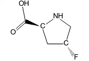 (2S,4R)-4-Fluoropyrrolidine-2-carboxylic acid structure, CAS 21156-44-5