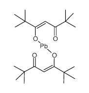 Bis(2,2,6,6-tetramethyl-3,5-heptanedionato)lead(II) structure, CAS 21319-43-7