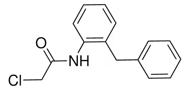 N-[2-(Phenylmethyl)phenyl]-2-chloroacetamide structure, CAS 21535-43-3