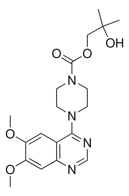 4-(6,7-Dimethoxy-4-quinazolinyl)-1-piperazinecarboxylic acid 2-hydroxy-2-methylpropyl ester structure, CAS 21560-59-8