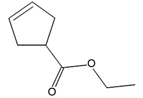 3-Cyclopentene-1-carboxylic acid ethyl ester structure, CAS 21622-01-5
