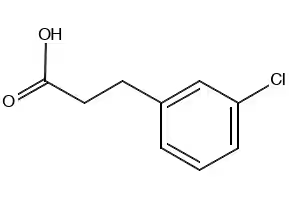 3-(3-Chlorophenyl)propionic acid structure, CAS 21640-48-2