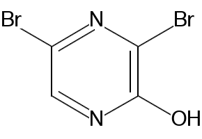 3,5-Dibromo-2-hydroxypyrazine structure, CAS 21943-15-7