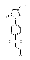 2,4-Dihydro-2-[4-[(2-hydroxyethyl)sulphonyl]phenyl]-5-methyl-3H-pyrazol-3-one structure, CAS 21951-34-8