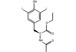 Ethyl N-acetyl-3,5-diiodo-L-tyrosinate structure, CAS 21959-36-4
