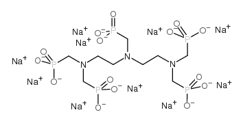 Diethylenetriaminepenta(methylenephosphonicacid) sodium salt structure, CAS 22042-96-2