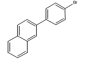 2-(4-Bromophenyl)naphthalene structure, CAS 22082-99-1