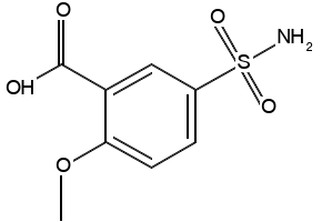 2-Methoxy-5-sulfamoylbenzoic acid structure, CAS 22117-85-7