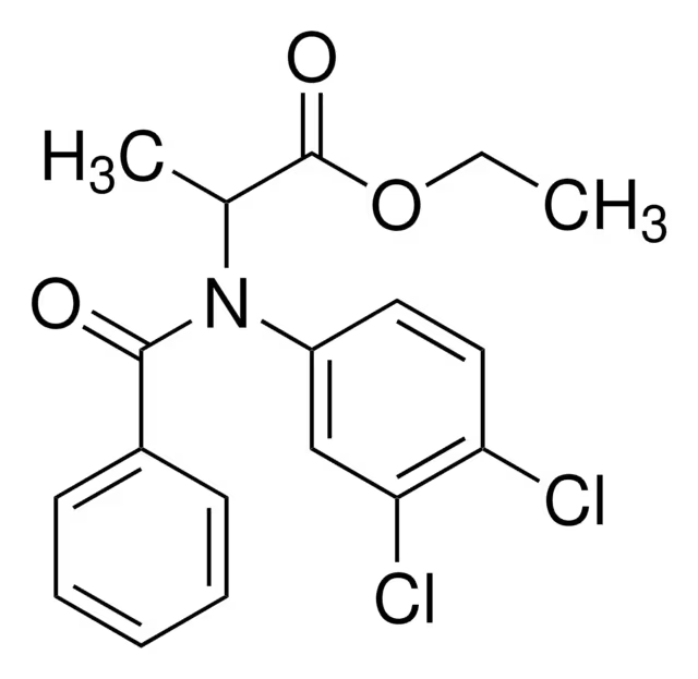 Ethyl 2-[benzoyl-(3,4-dichlorophenyl)amino]propanoate structure, CAS 22212-55-1