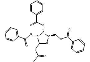 1,3,5-Tri-O-benzoyl-D-ribofuranose structure, CAS 22224-41-5