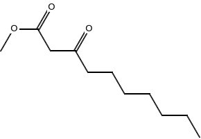 Methyl 3-oxodecanoate structure, CAS 22348-96-5