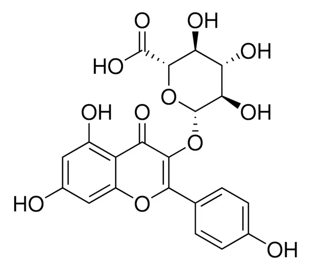Kaempferol-3-beta-O-glucuronide structure, CAS 22688-78-4