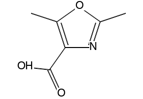2,5-Dimethyl-1,3-oxazole-4-carboxylic acid structure, CAS 23000-14-8