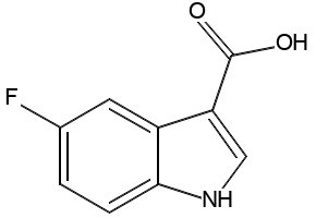 5-Fluoroindole-3-carboxylic acid structure, CAS 23077-43-2