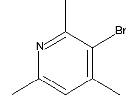 3-Bromo-2,4,6-trimethylpyridine structure, CAS 23079-73-4