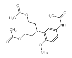 3-(N,N-Diacetoxyethyl)amino-4-methoxyacetanilide structure, CAS 23128-51-0