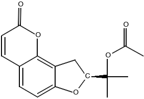 Columbianetin acetate structure, CAS 23180-65-6