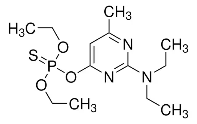 Pirimiphos ethyl structure, CAS 23505-41-1